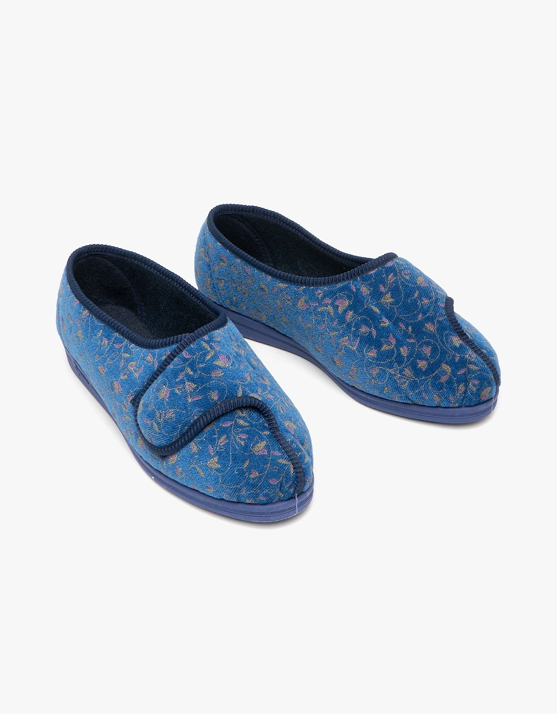 HELEN Womens Full Slippers Blue