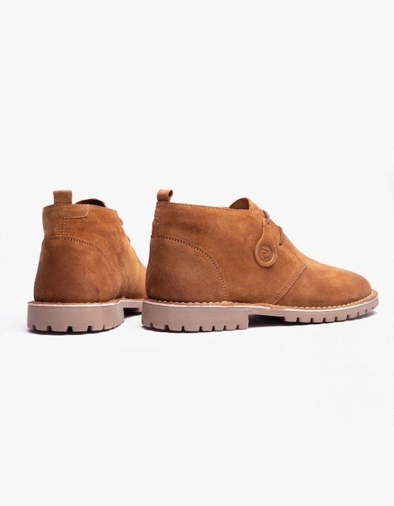 COOPER Mens Desert Boots Cognac