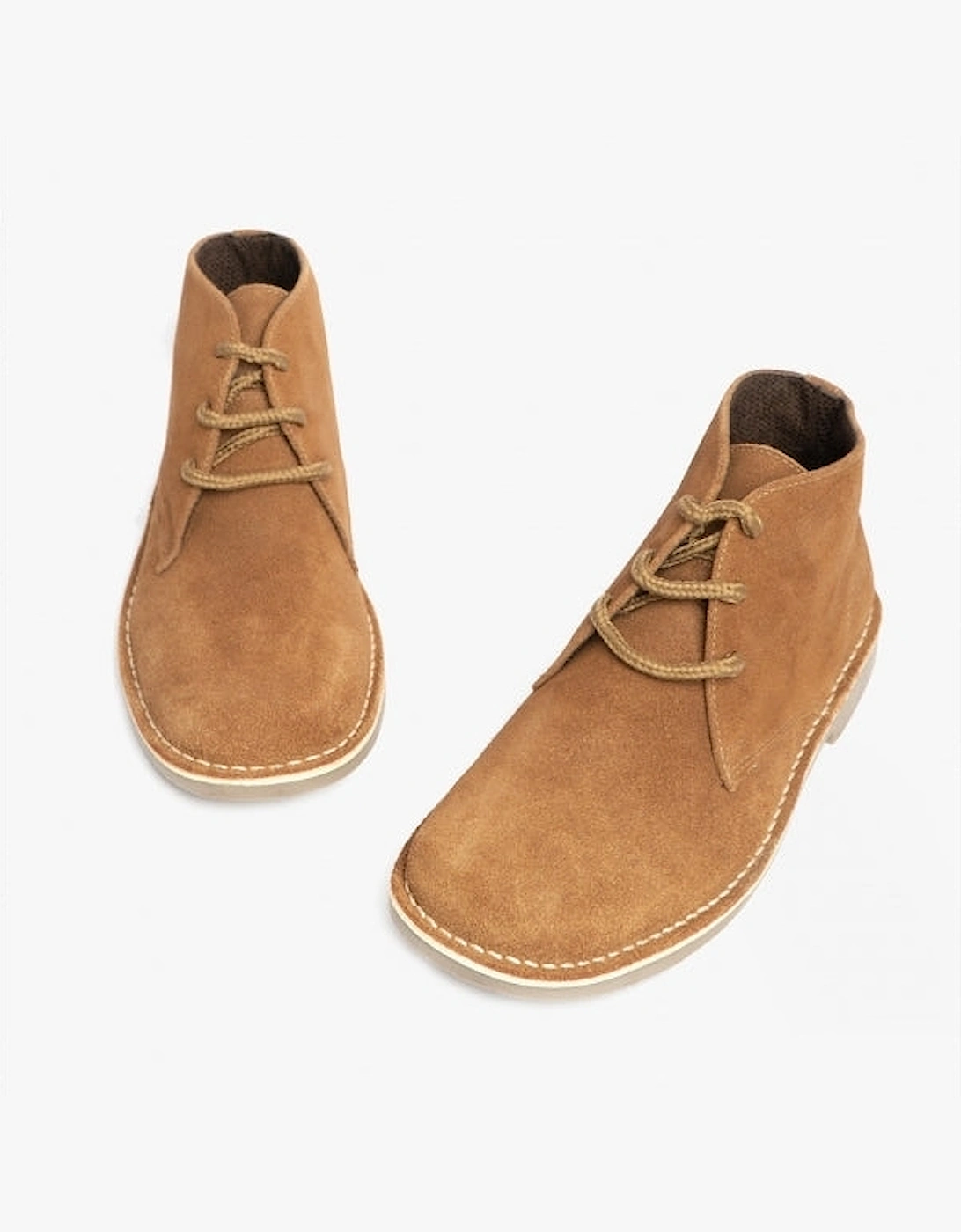 LEONARD Mens Desert Boots Sand