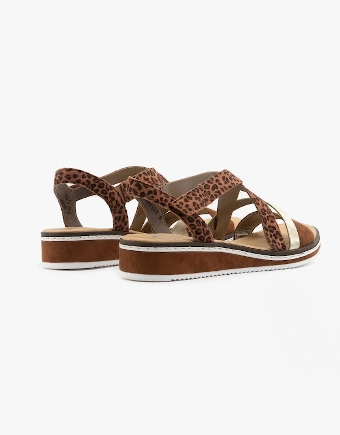 V3663-24 Womens Sandals Brown Combi