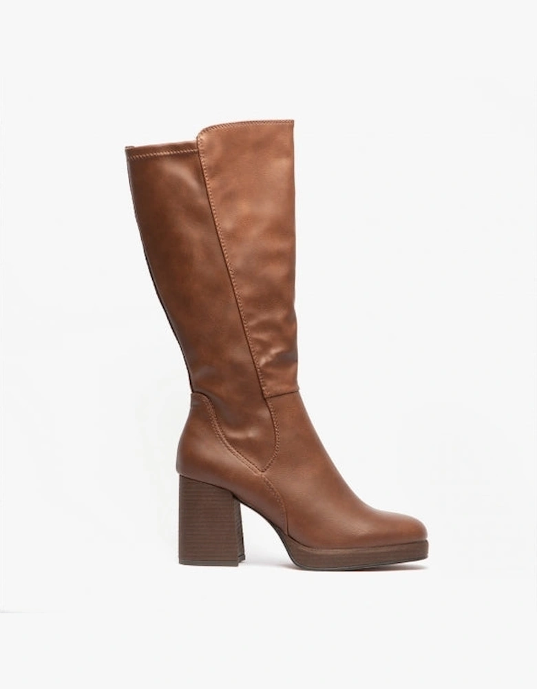 DAMEN Womens Tall Boots Chestnut