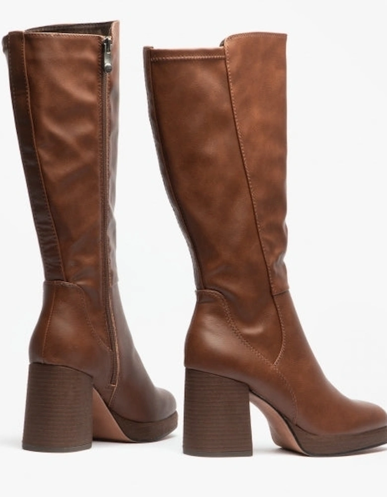 DAMEN Womens Tall Boots Chestnut