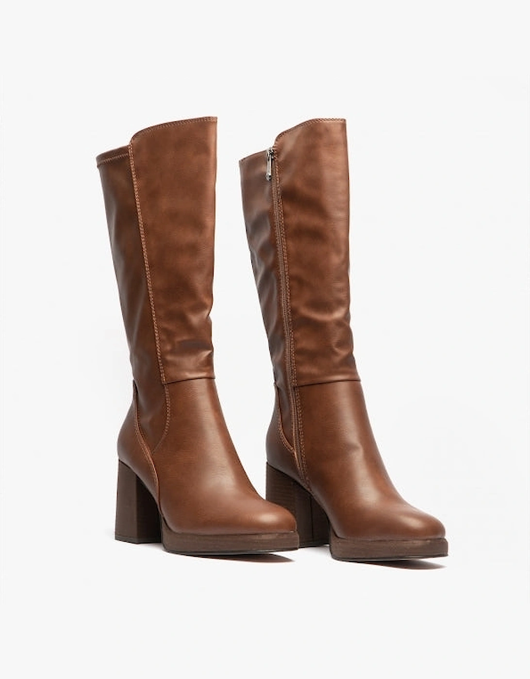 DAMEN Womens Tall Boots Chestnut