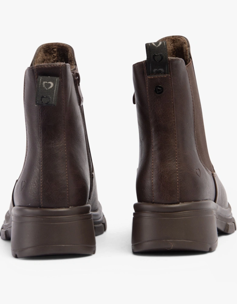 REMY Womens Chelsea Boots Chocolate