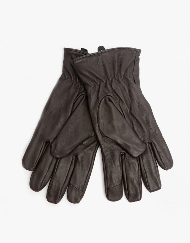 MONTANA Mens Leather Gloves Dark Earth