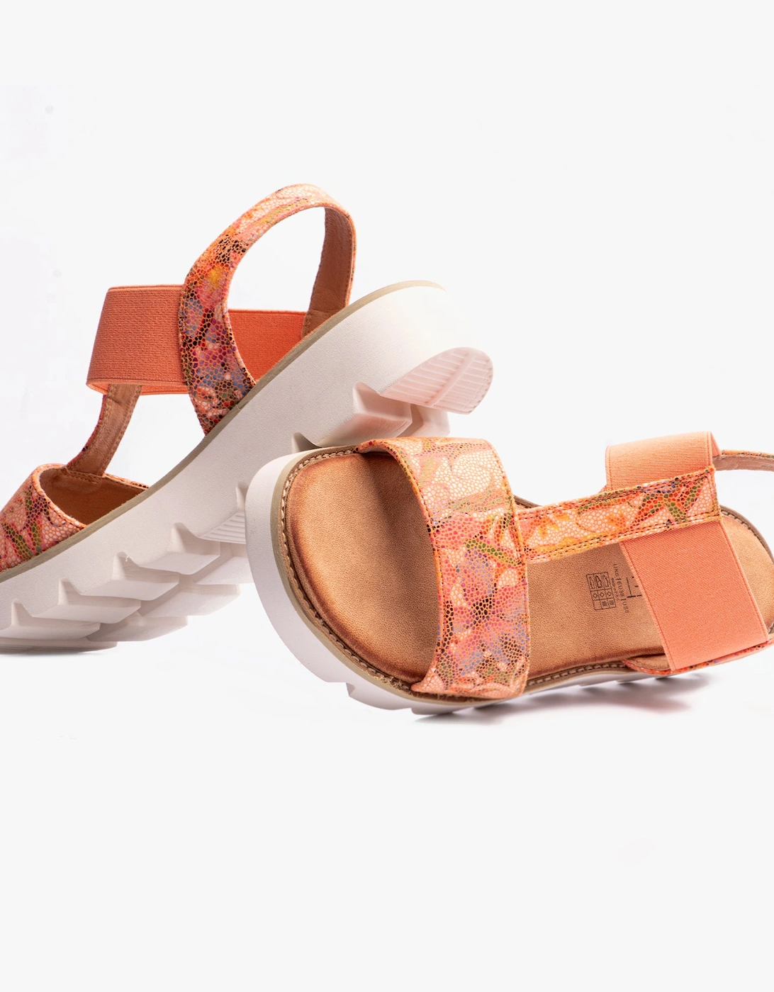 RITZ Womens Sandals Floral Orange