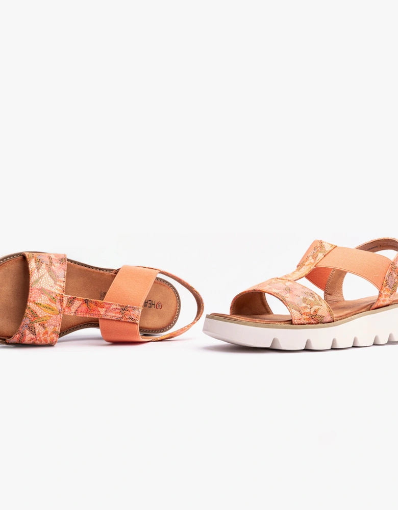 RITZ Womens Sandals Floral Orange