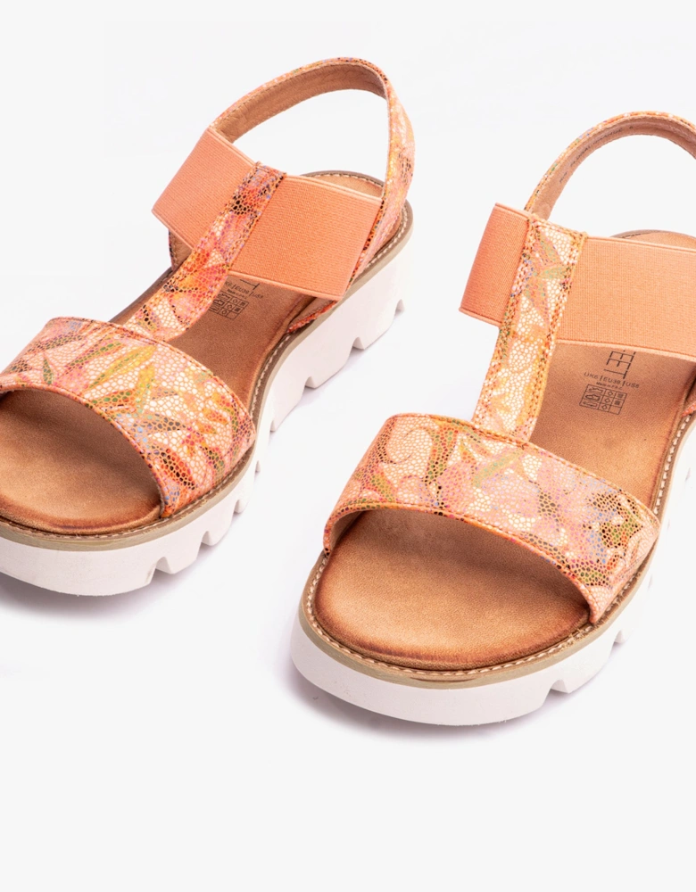 RITZ Womens Sandals Floral Orange