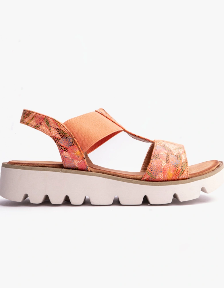 RITZ Womens Sandals Floral Orange