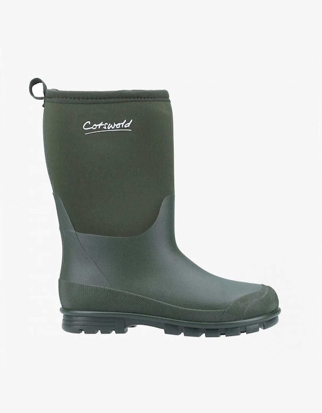Cotswold HILLY NEOPRENE Kids Unisex Wellington Boots Green - Size: UK 3 older kids