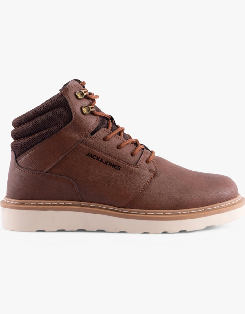 OHIO PU Mens Boots Brown Stone