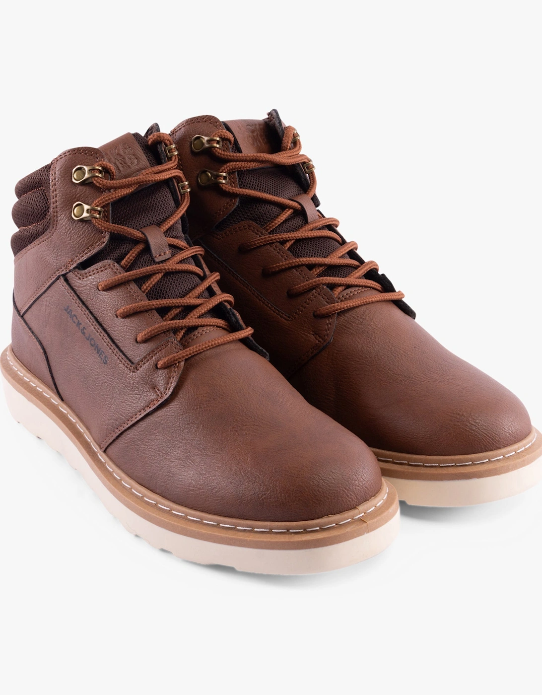 OHIO PU Mens Boots Brown Stone