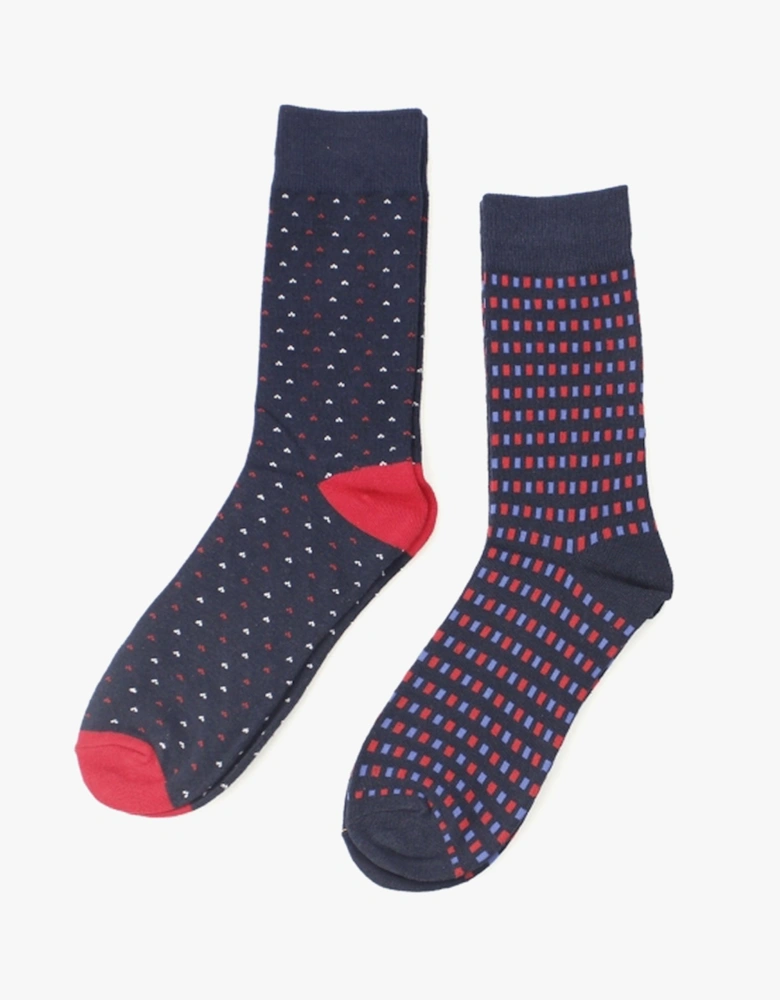 RAIN Mens 2 Pack Socks Navy Blazer