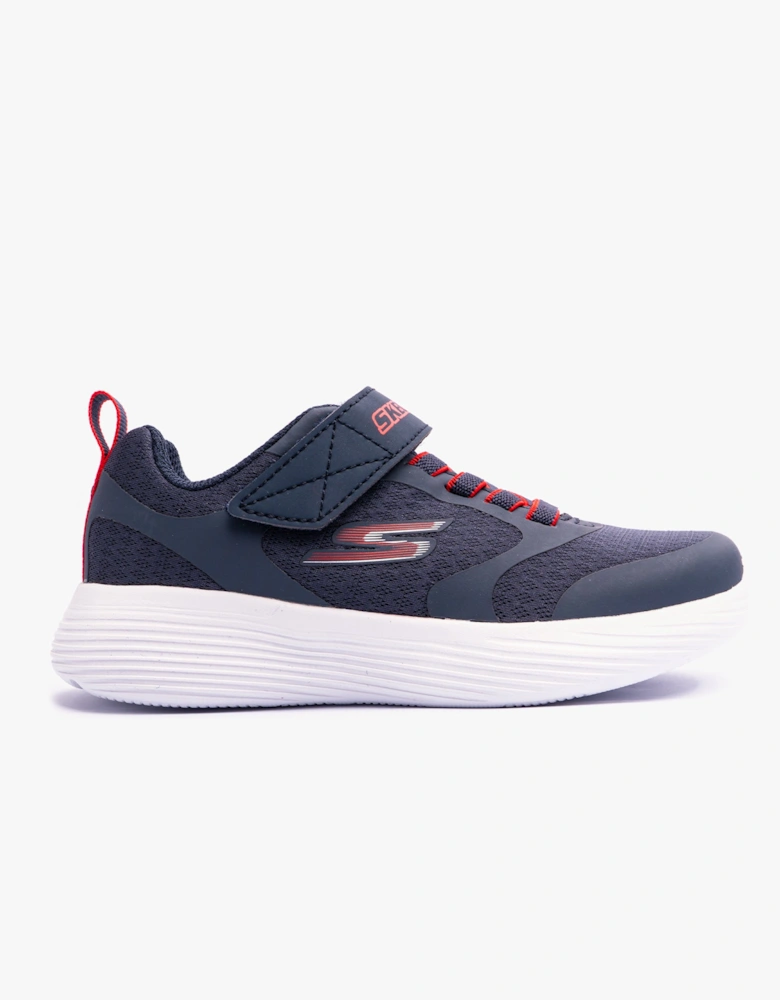 405095L/NVRD GO RUN 400 V2 Boys Trainers Navy/Red