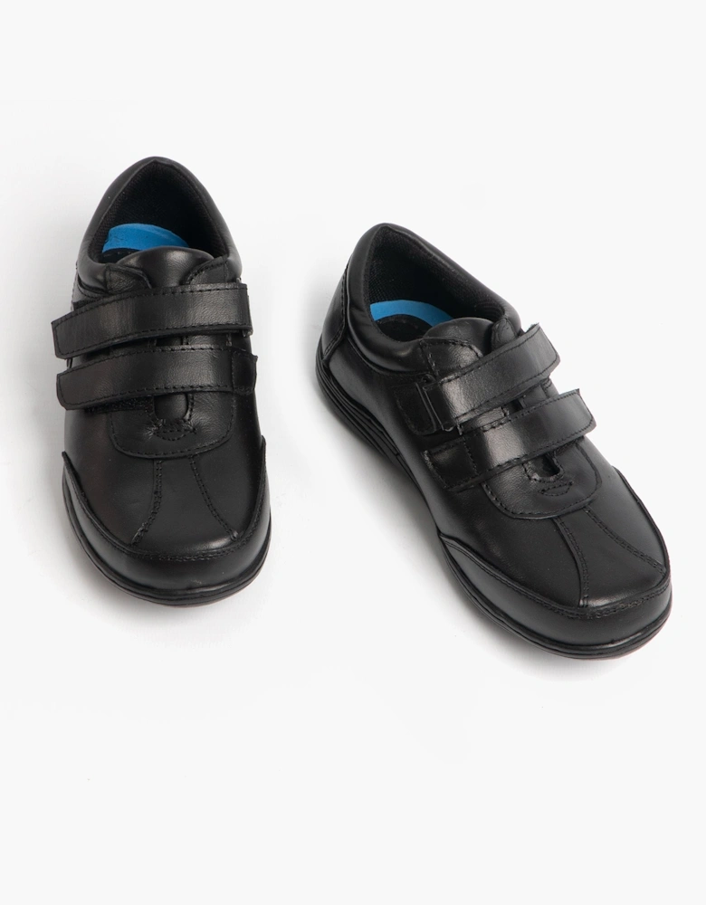 BILLY Boys Leather School Shoes Black