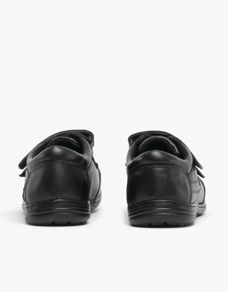 BILLY Boys Leather School Shoes Black