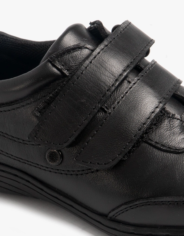 BILLY Boys Leather School Shoes Black