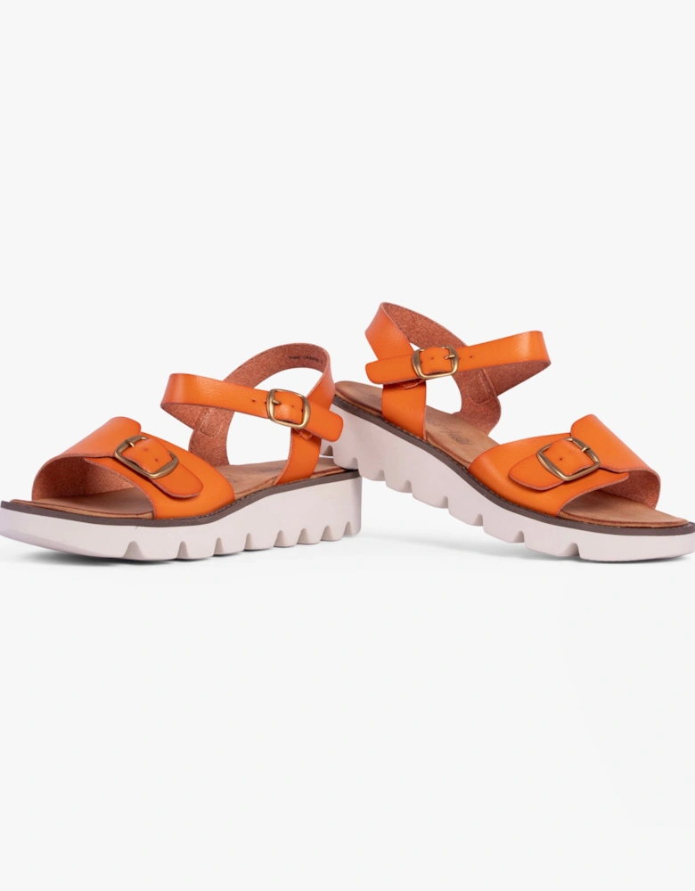 TRUDY Womens Sandals Orange