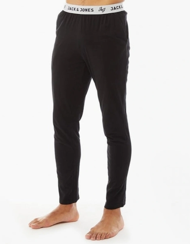 RICKO Mens Cotton T-Shirt And Trousers Lounge Set Black