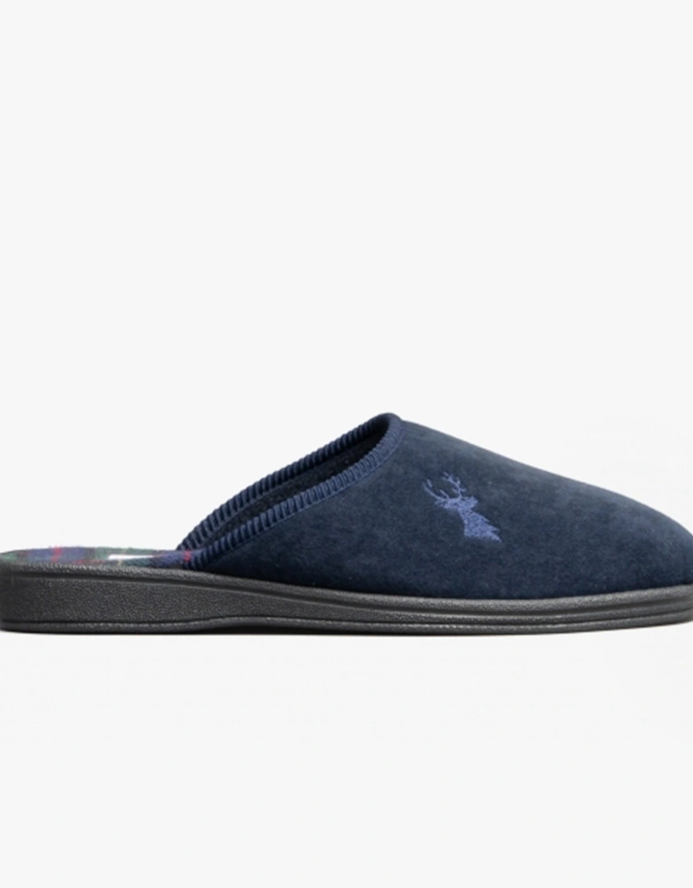 BUCK Mens Mule Slippers Navy