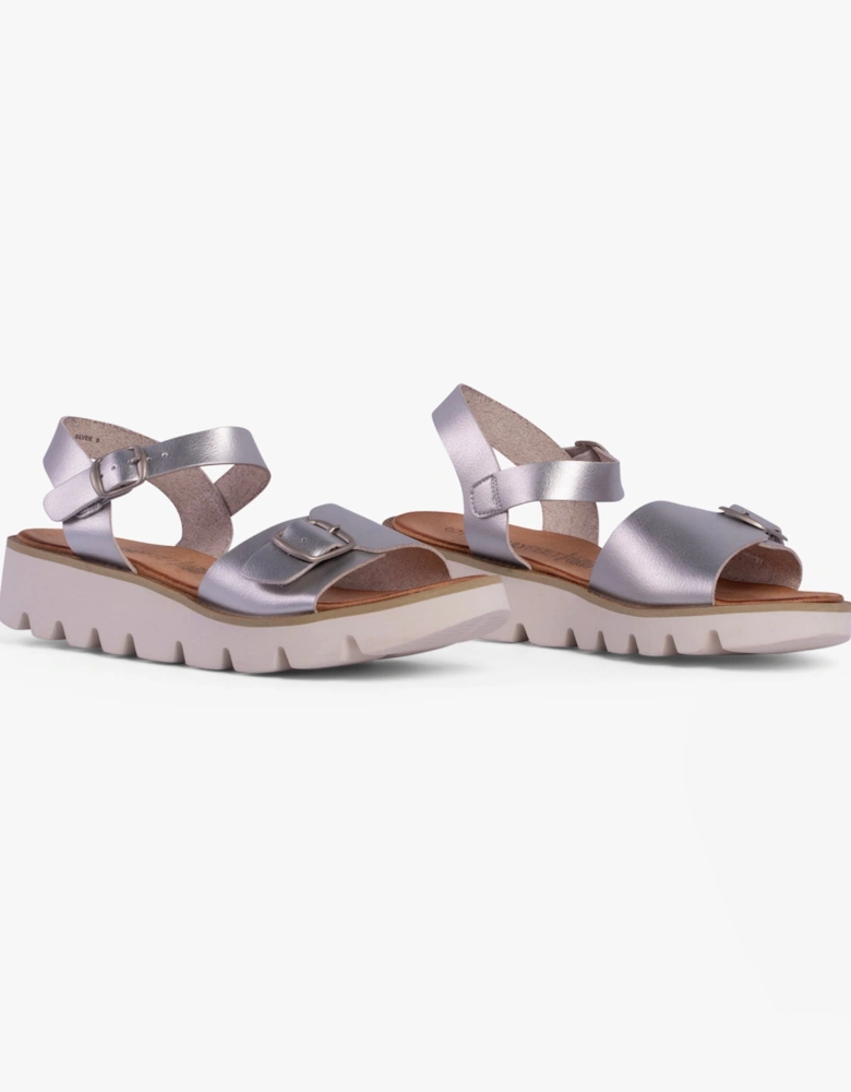 TRUDY Womens Sandals Silver