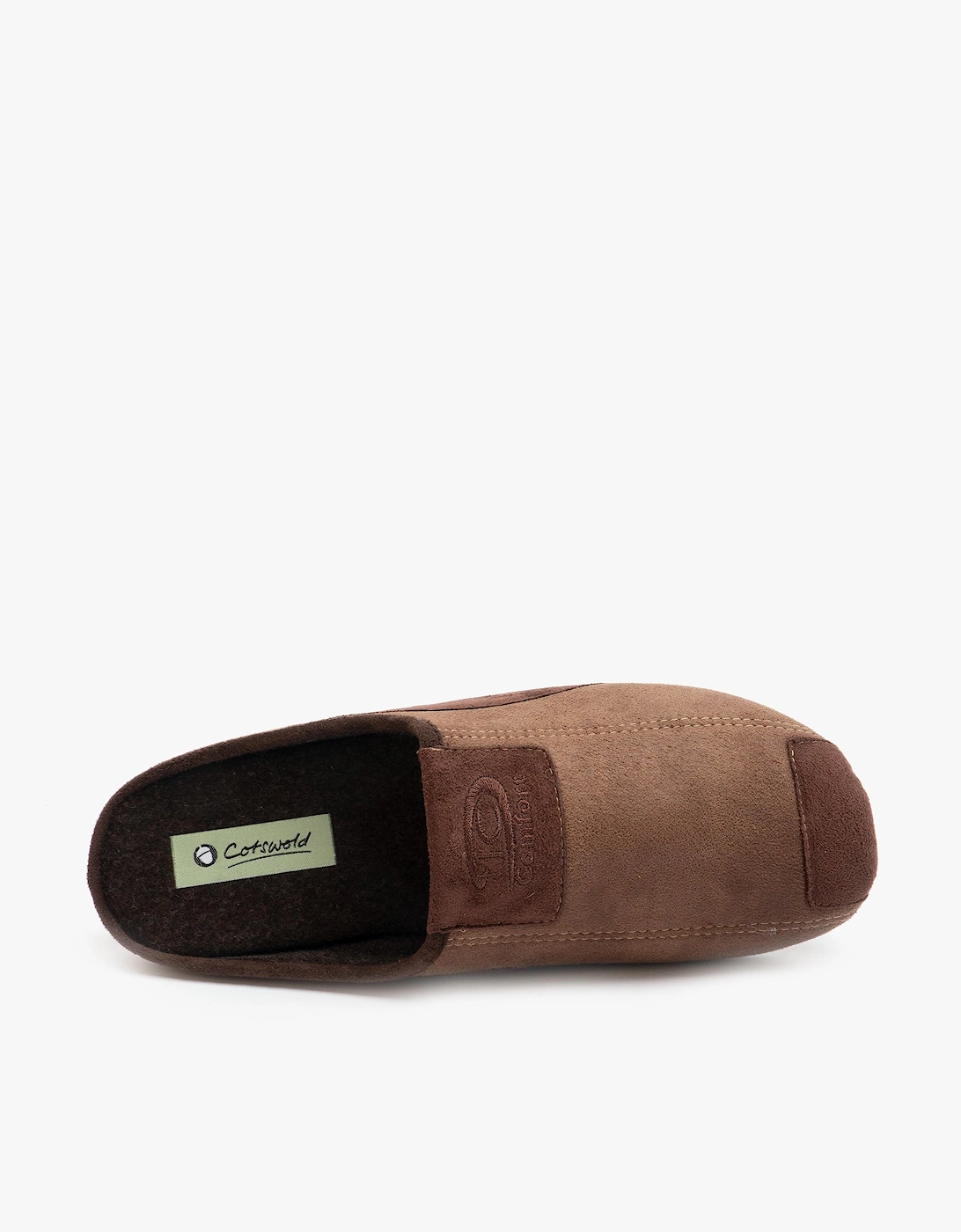 WESTWELL Mens Mule Slippers Brown