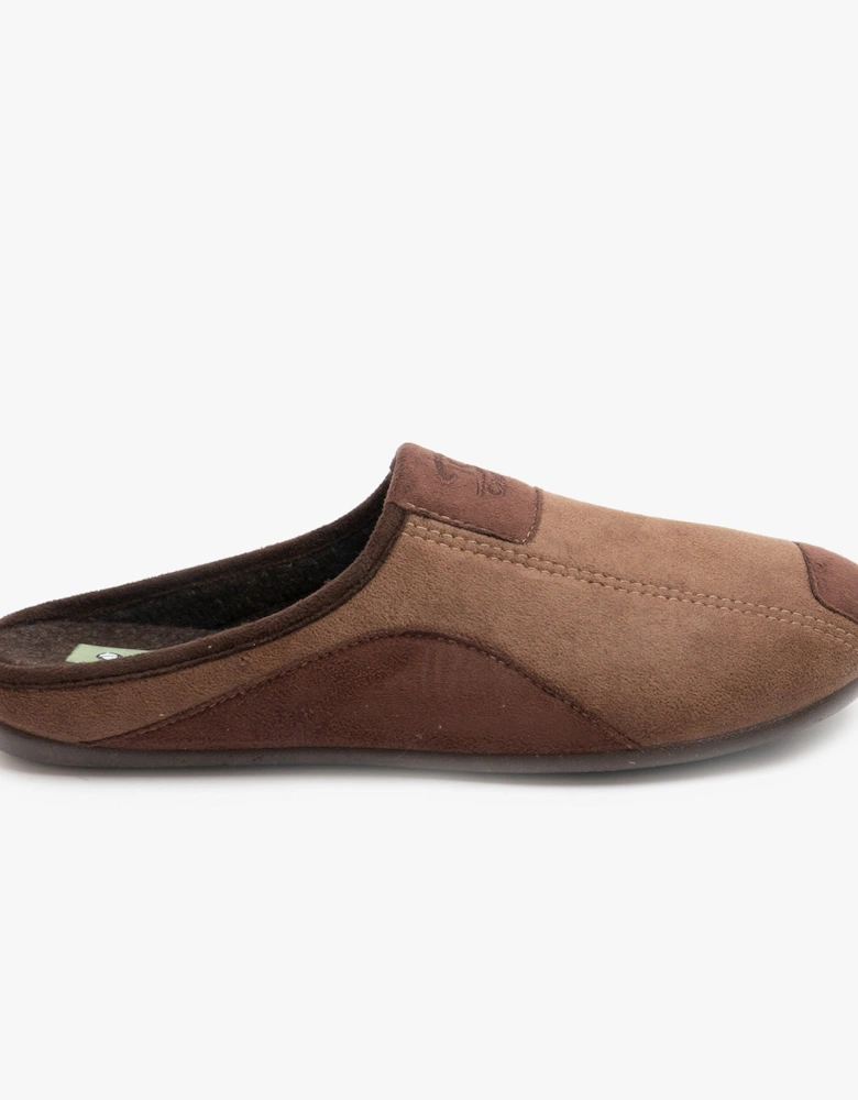 WESTWELL Mens Mule Slippers Brown