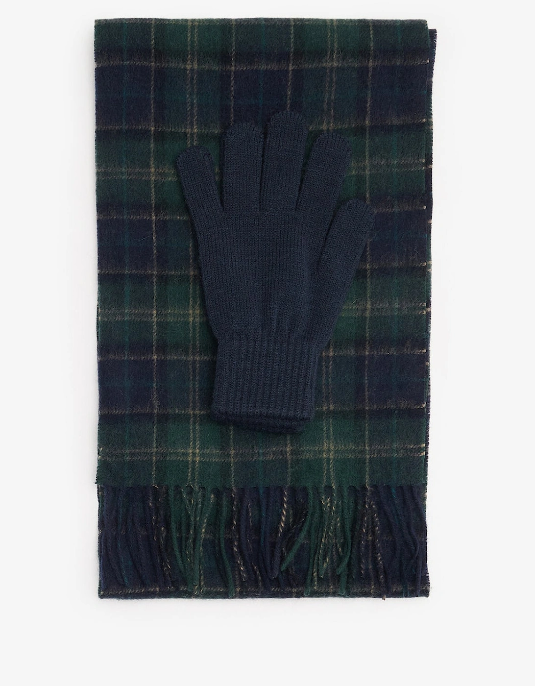 TARTAN SCARF & GLOVE Gift Set Mens Green Loch Tartan, 7 of 6
