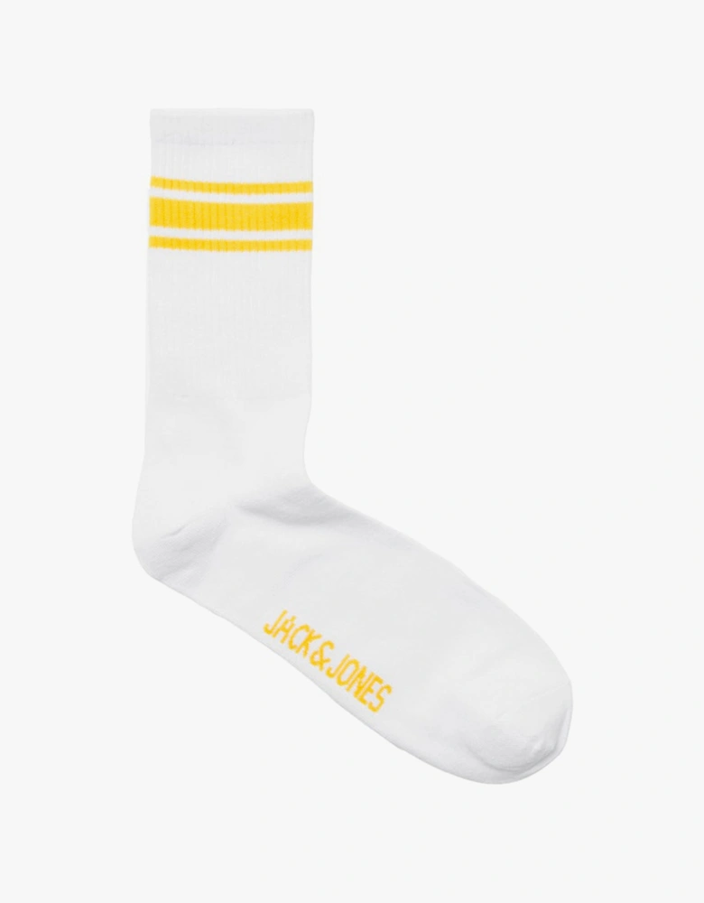 TREY Mens 5-Pack Socks Bright White