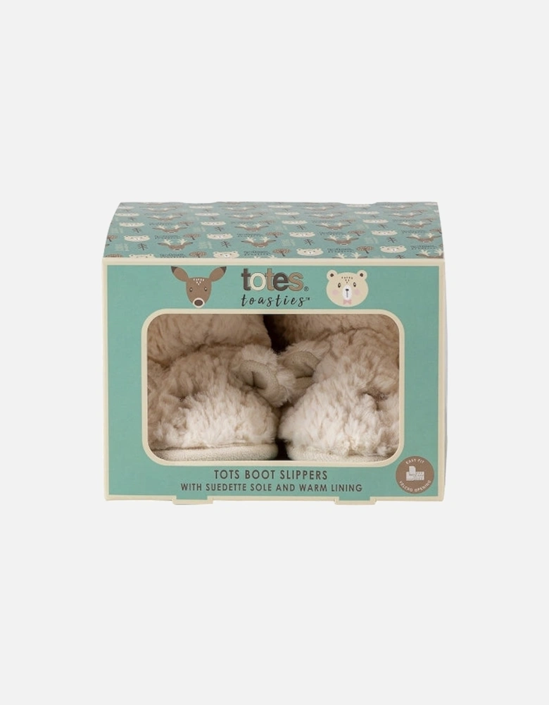 POLAR BEAR Kids Bootie Slippers Beige