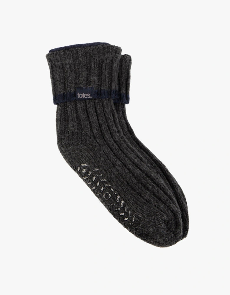Toasties RECYCLED CHUNKY SLIPPER SOCK Mens Grey