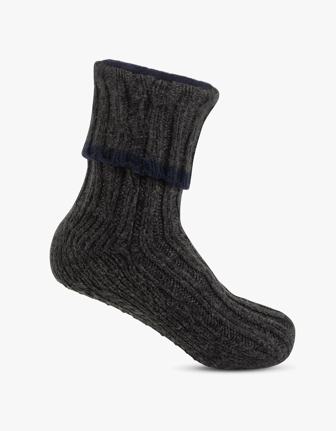 Toasties RECYCLED CHUNKY SLIPPER SOCK Mens Grey, 6 of 5
