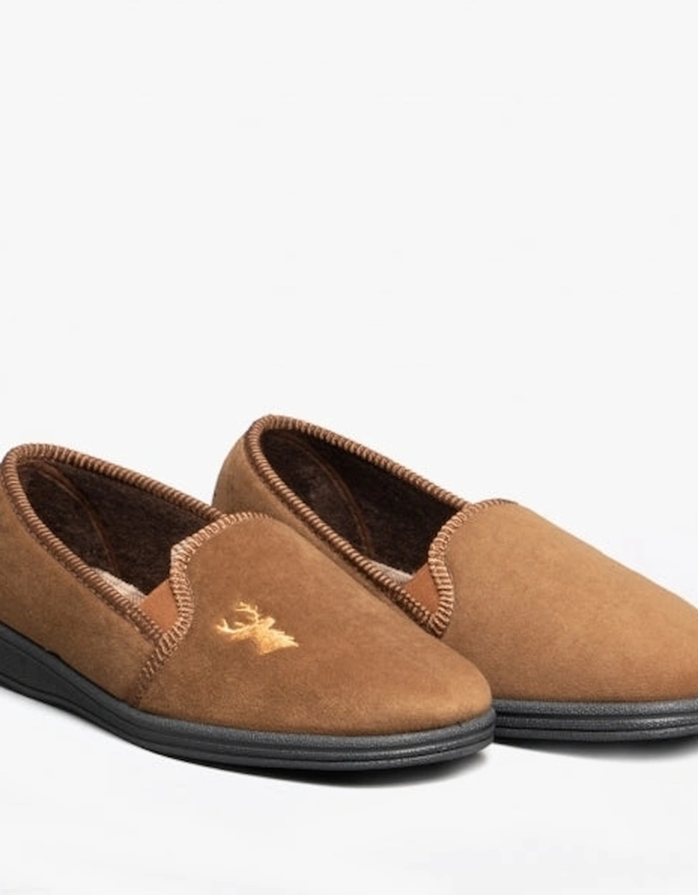 STAG Mens Slippers Tan