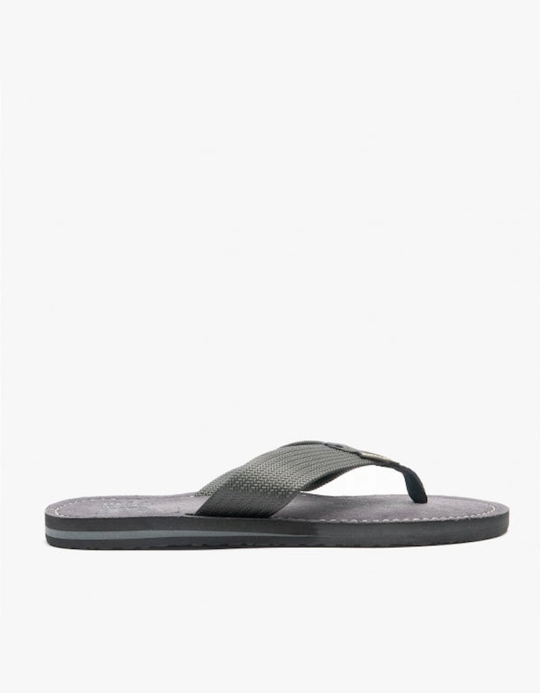 TOEMAN Mens Flip Flops Black