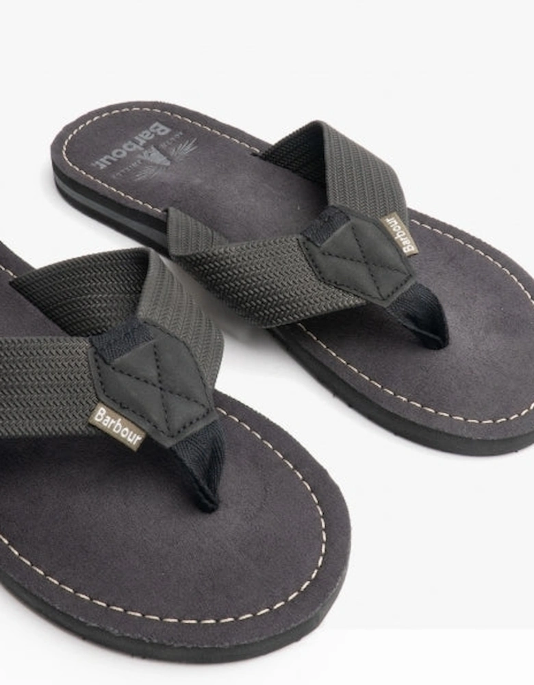 TOEMAN Mens Flip Flops Black