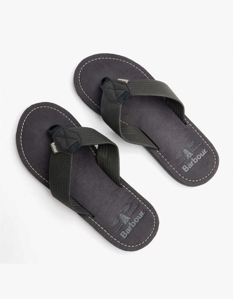 TOEMAN Mens Flip Flops Black