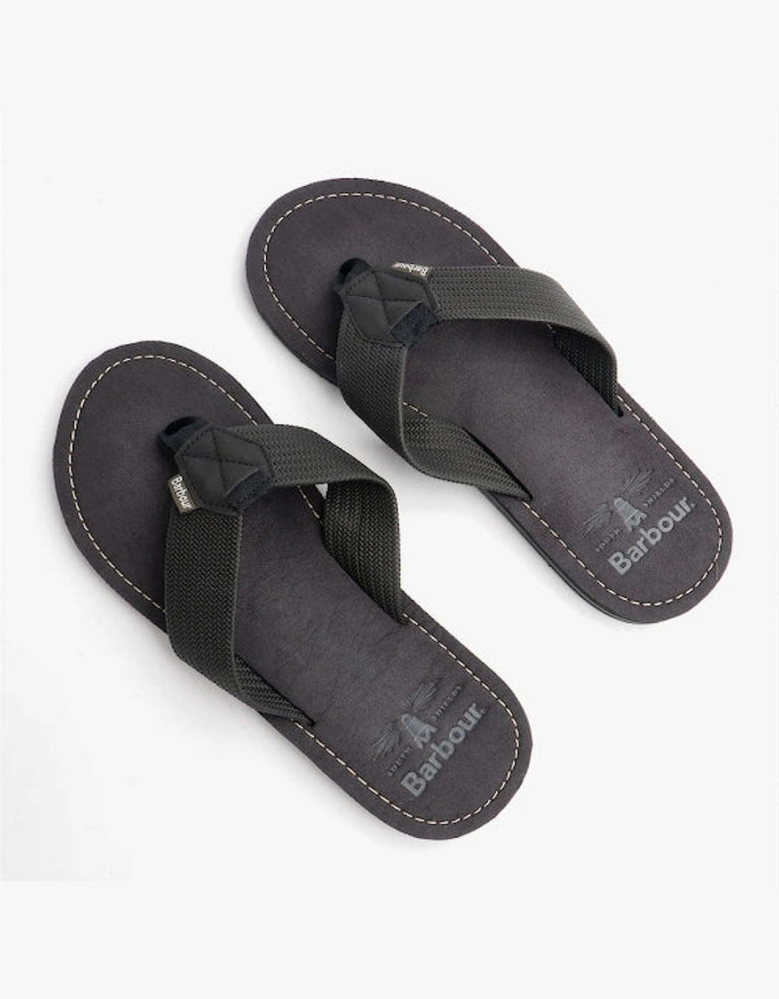 TOEMAN Mens Flip Flops Black, 6 of 5