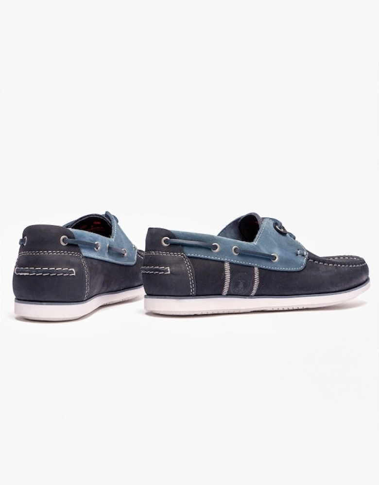 WAKE Mens Boat Shoes Washed Blue