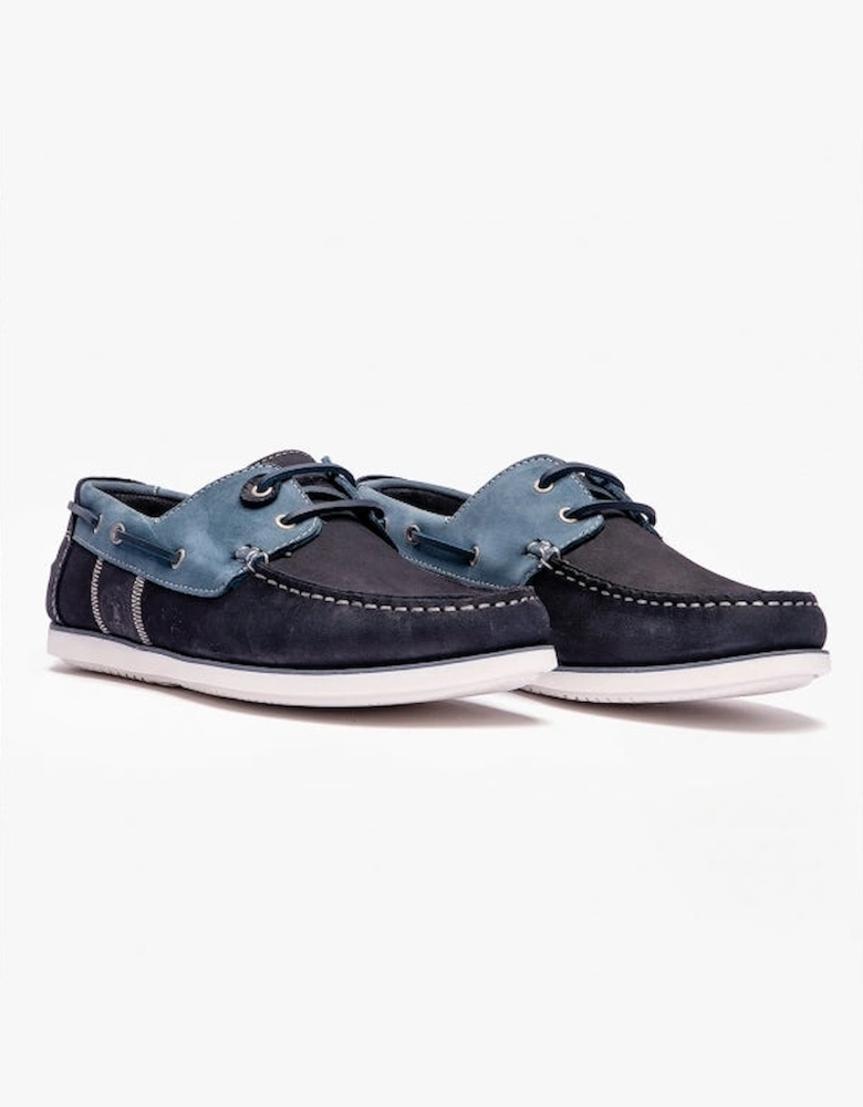 WAKE Mens Boat Shoes Washed Blue