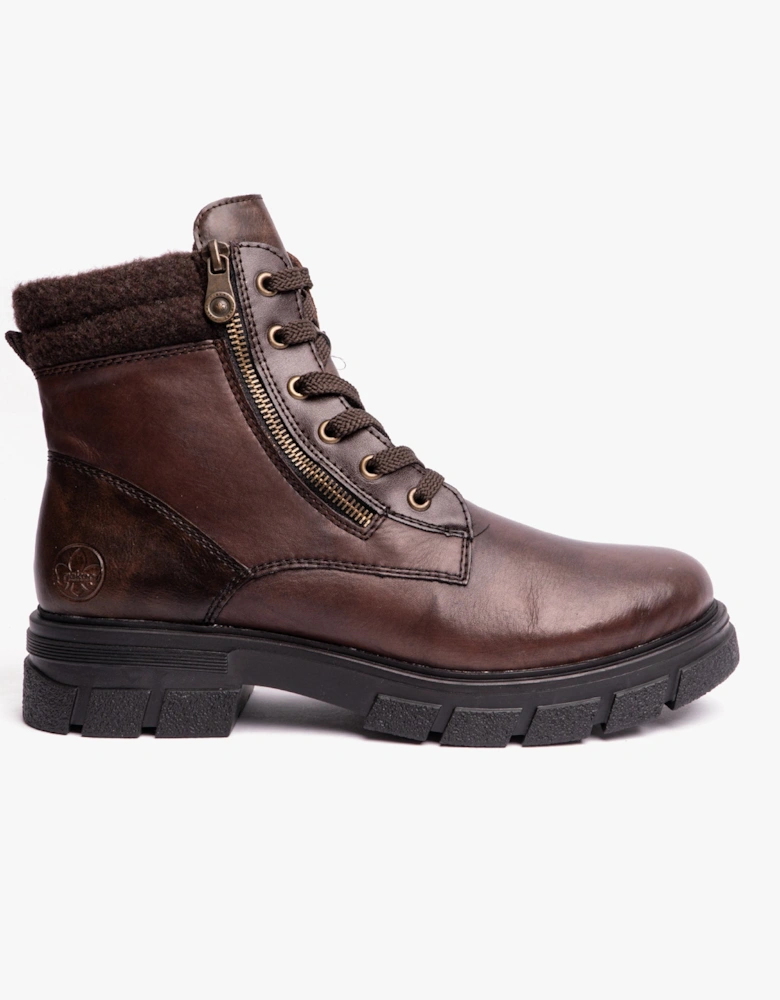 Z9103-25 Womens Leather Boots Brown