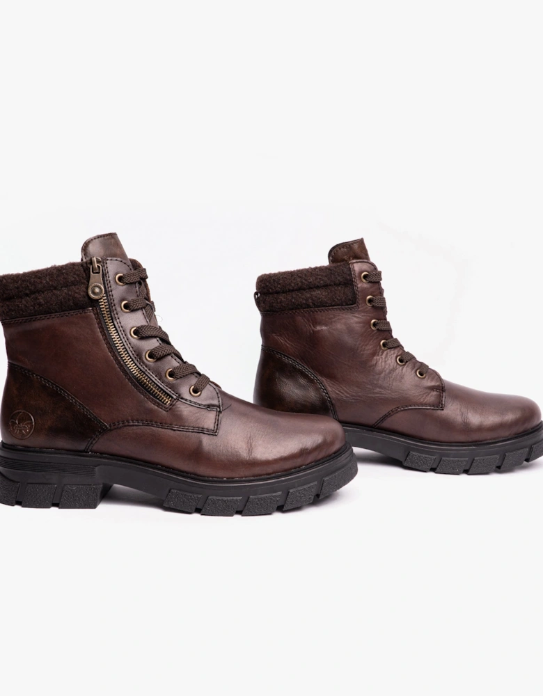 Z9103-25 Womens Leather Boots Brown