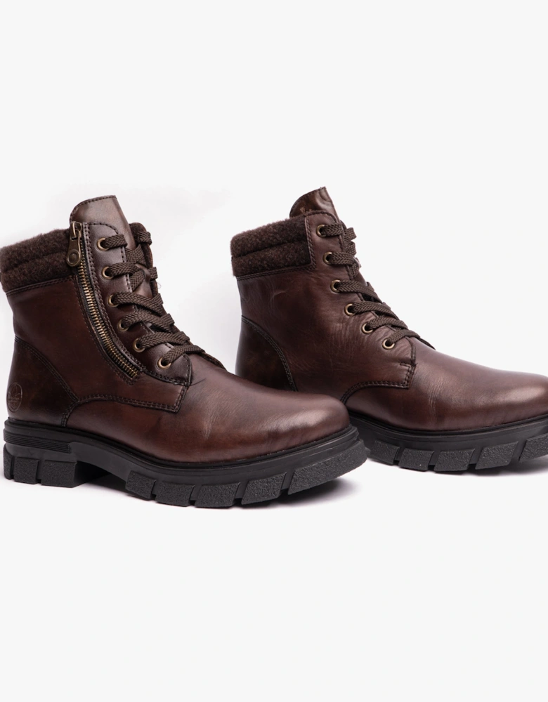 Z9103-25 Womens Leather Boots Brown