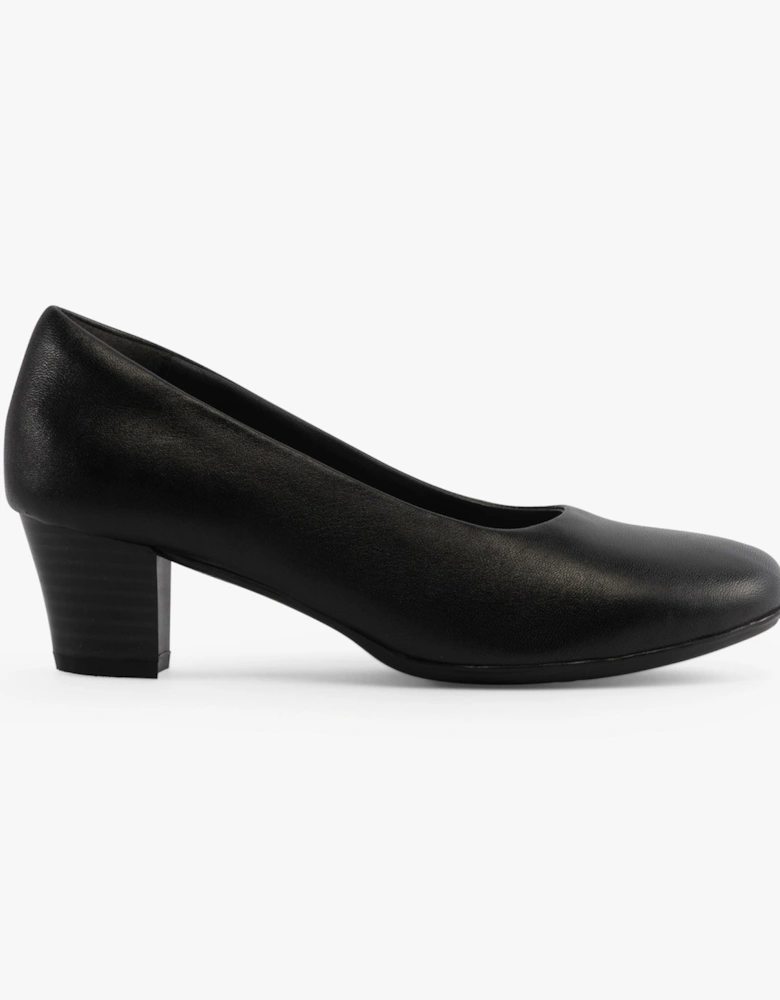 KLEIA Womens Leather Court Shoe Black