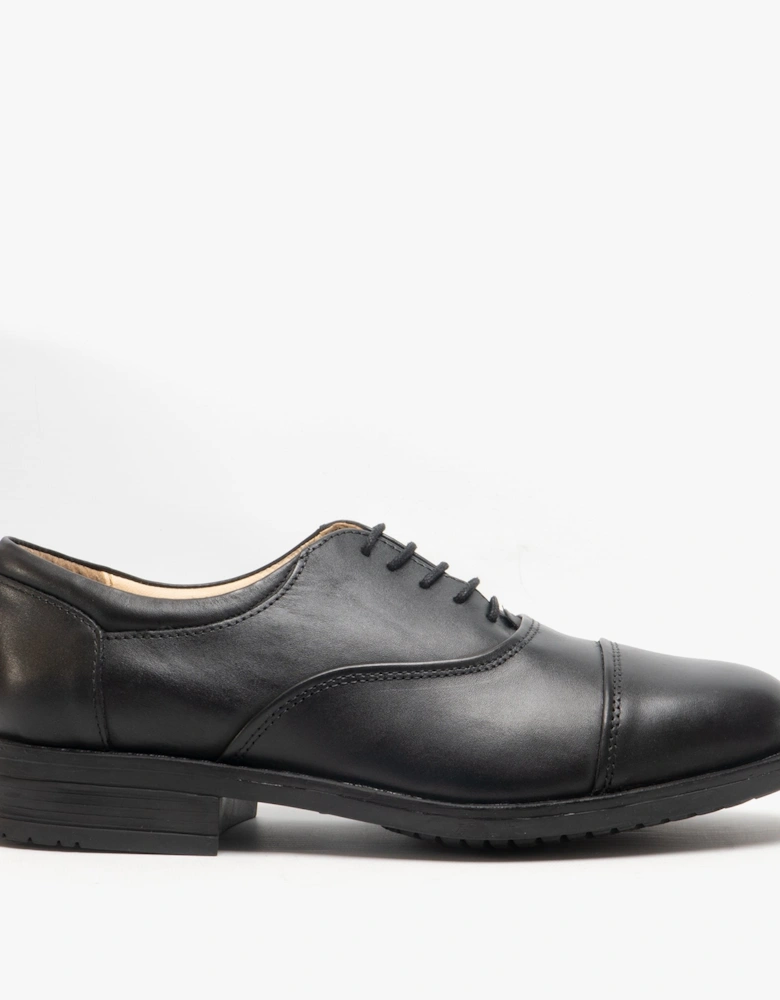 ADRIAN Mens Leather Oxford Smart Shoes Black