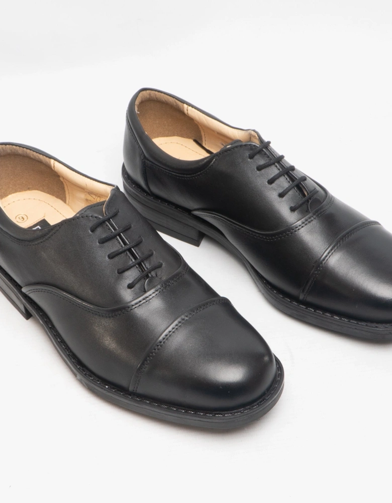 ADRIAN Mens Leather Oxford Smart Shoes Black