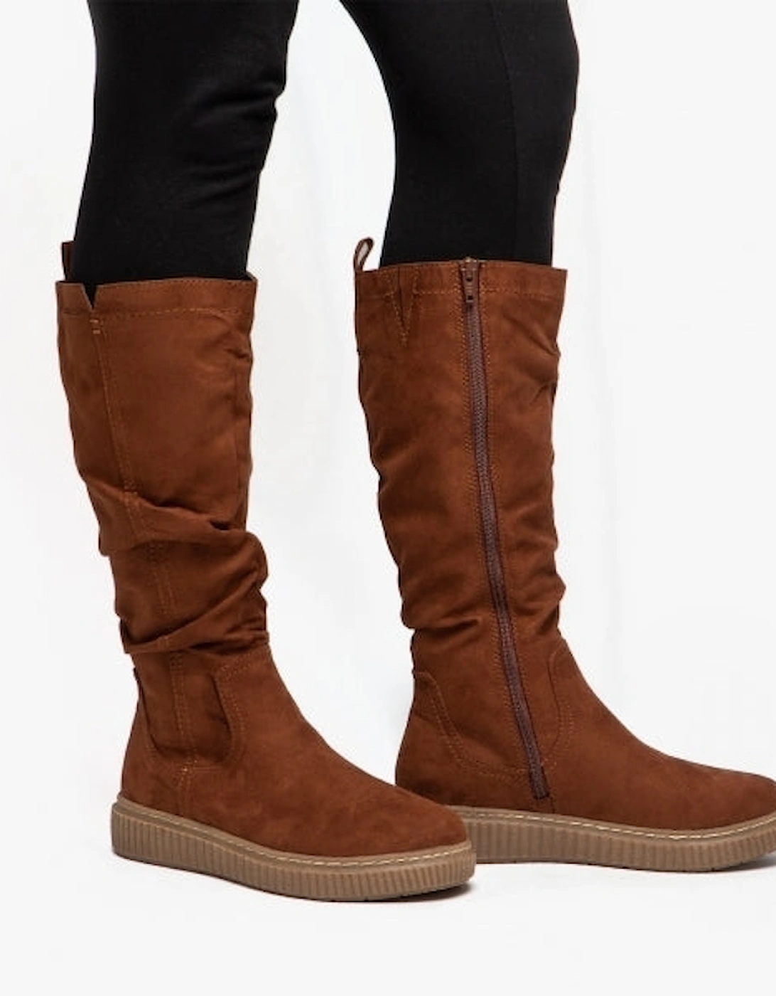 25660-29-305 Womens Knee-Length Boots Brown