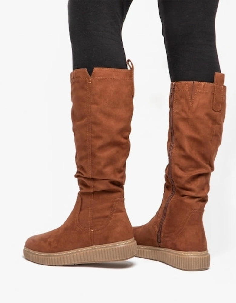 25660-29-305 Womens Knee-Length Boots Brown