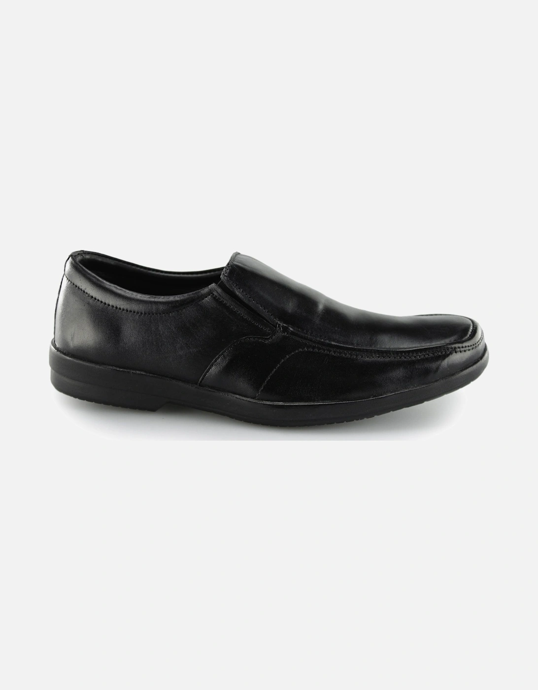 Fleet & Foster ALAN Mens Leather Shoes Black, 5 of 4