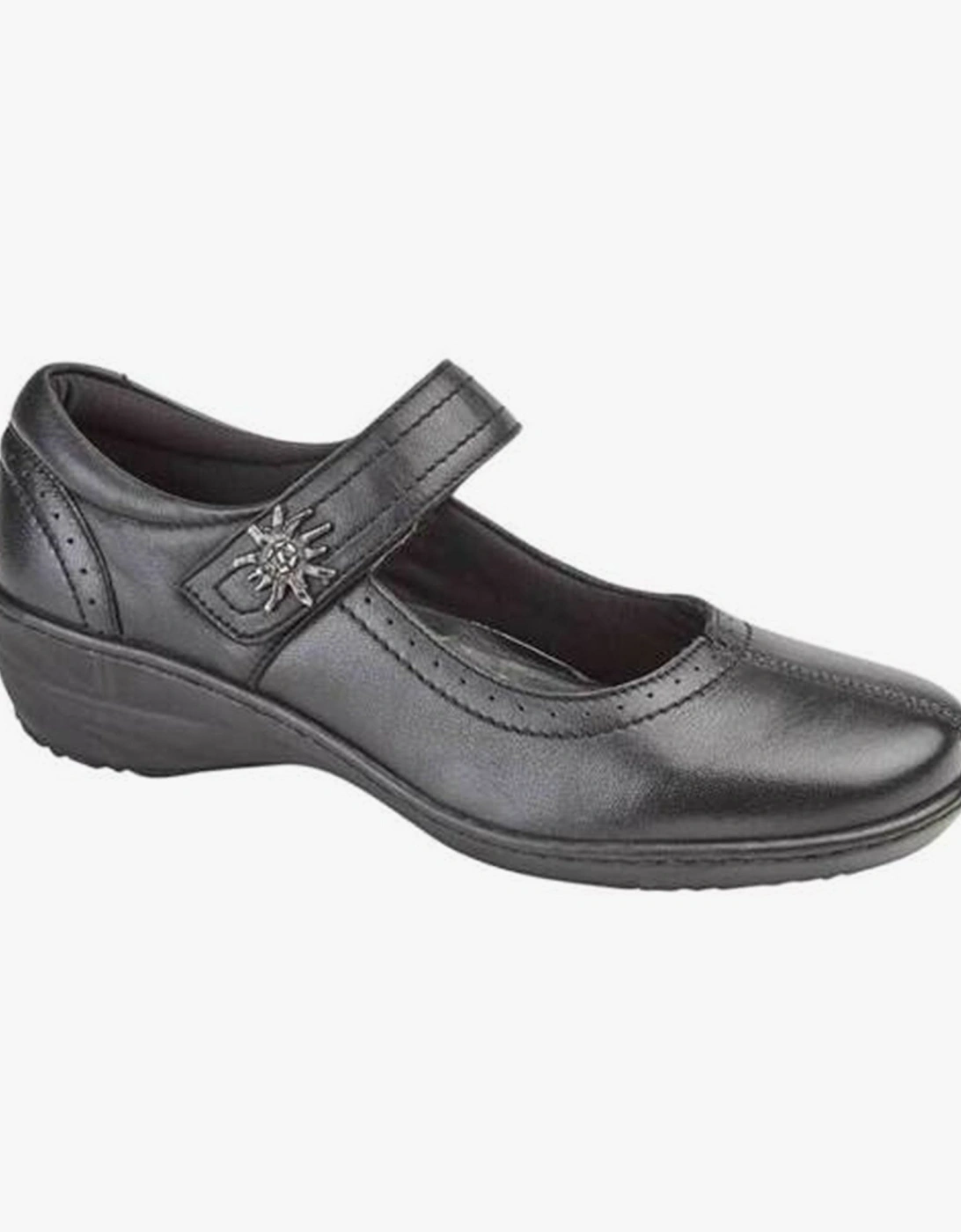 SHEEN Womens Leather Mary Jane Shoes Black, 2 of 1