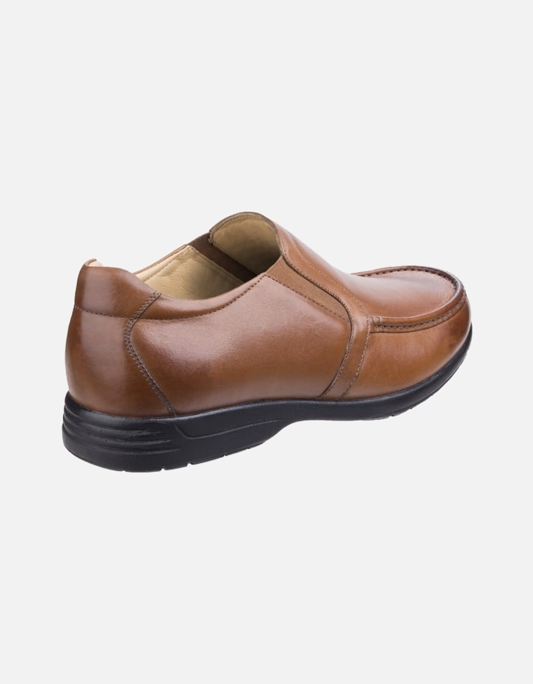 Fleet & Foster GORDON Mens Leather Slip On Shoes Tan